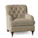 Fauteuil à coussin en duvet capitonné Devan
