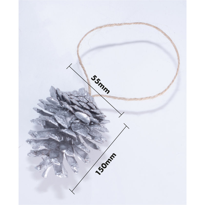 15cm Wood Holiday Shaped Ornament, Silver