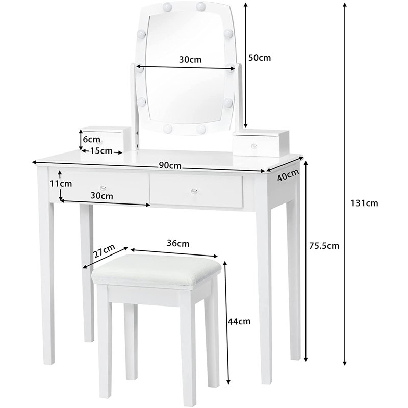Shivers Dressing Table with Mirror
