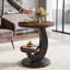 Table de bout ronde avec rangement-129762874