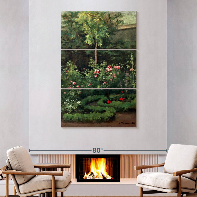 Senne A Rose Garden 1862, H 74 po x l 48 po