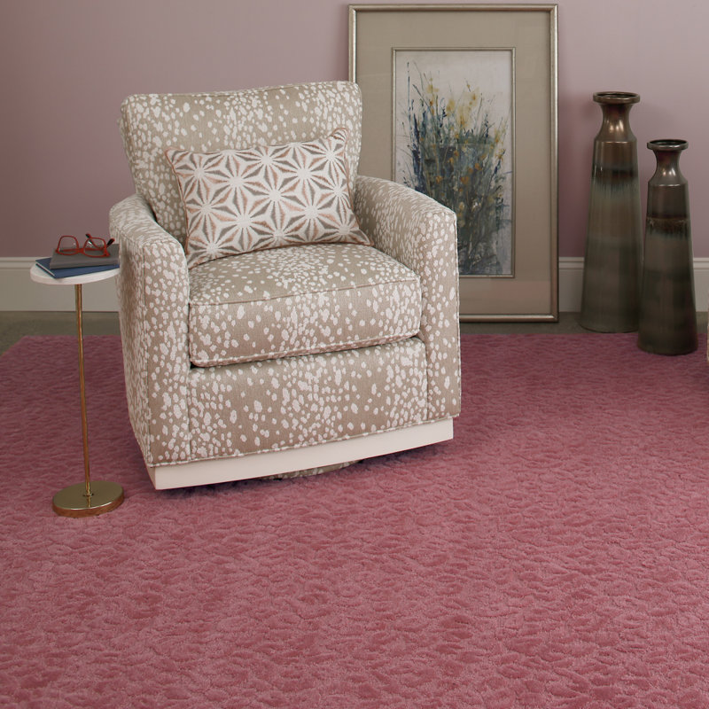 Leopardess Dusty Rose Hand-Tufted Responsible Wool Rug, Runner 2'6" x 8'
