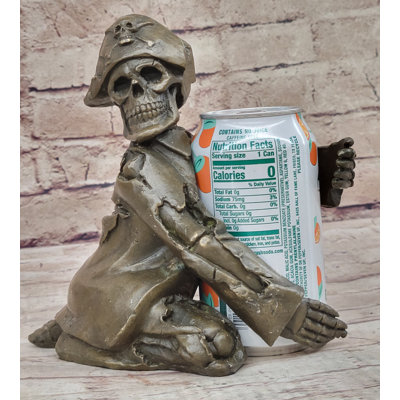 Tulon Pirate Skeleton Wine Holder Bronze Statue Sculpture Figurine Home Decor