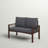 Piatto 48'' Wide Acacia Loveseat with Cushions