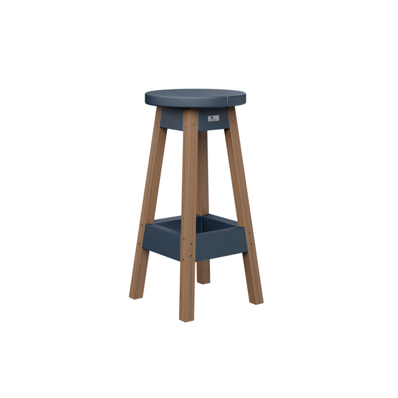 Tabouret de bar d'extérieur Berlin Gardens, Marine, Acajou antique