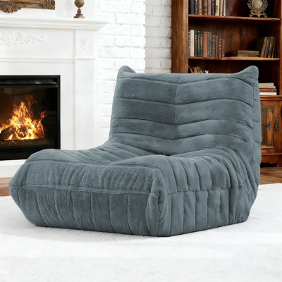 Fauteuil à billes pour adultes, fauteuil à billes géant, fauteuils à billes surdimensionnés, fauteuil à billes Fireside avec grand fauteuil à billes rembourré en éponge haute densité pour chambre de salon, jaune