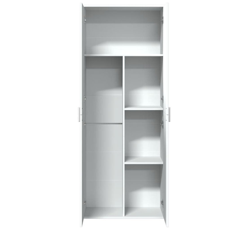 Highboard 70 X 35 X 180 Cm Engineered Wood, White