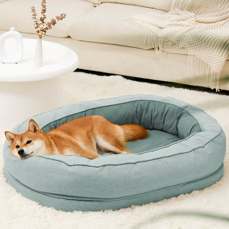  Lit pour chien lavable Donut, vert lac, taille L