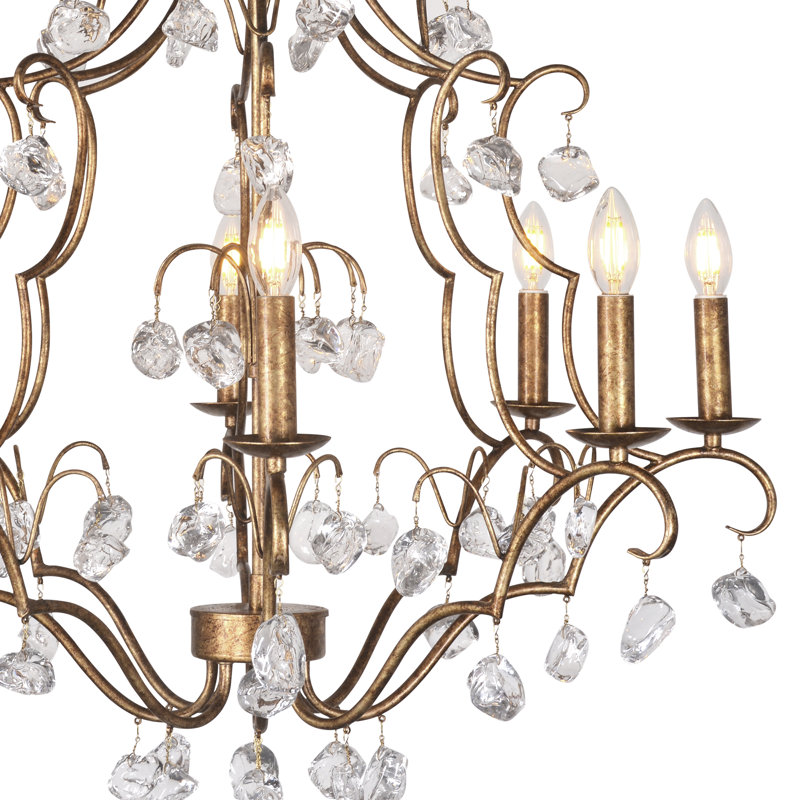 Grand lustre suspendu en cristal DeMotte