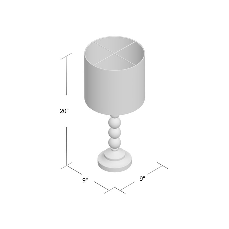 Lampe de table 20 "orange sanguine