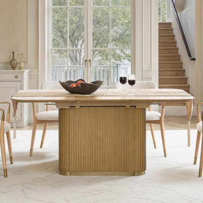 Table de salle à manger moderne avec plateau extensible Dacosta l 68 po