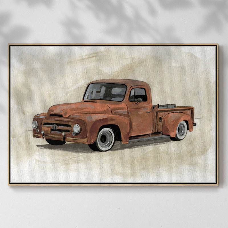 Pickup IV, reproduction d'art sur toile, Bois naturel, H 17 po x l 25 po x P 2 po