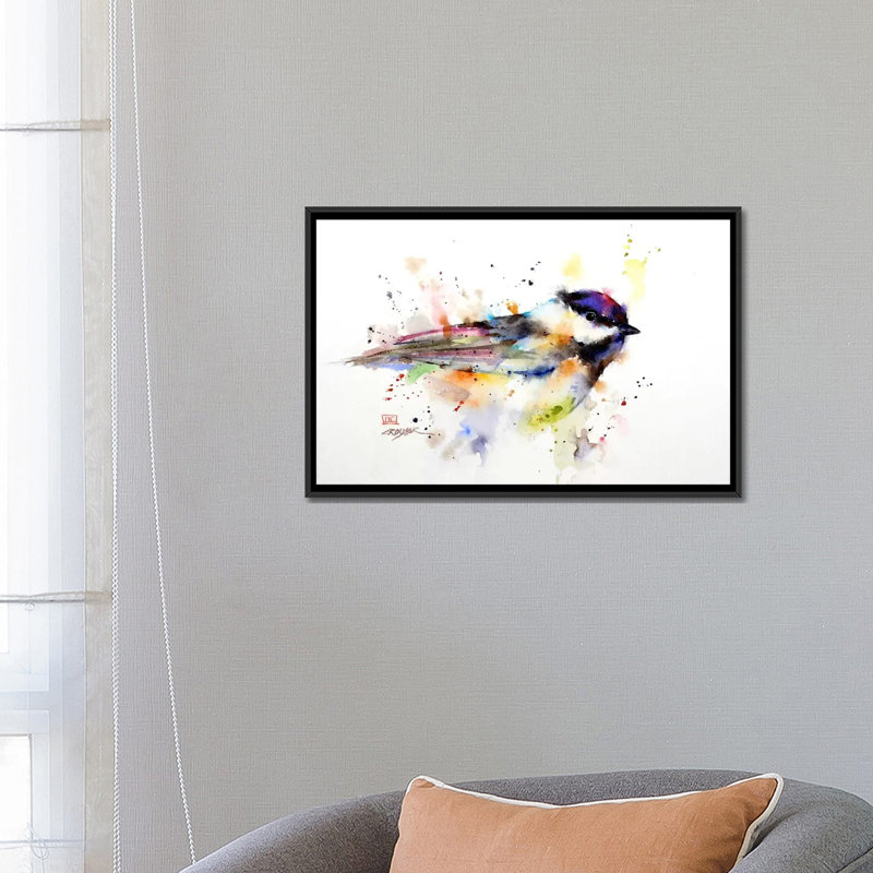 « oiseau » par dean carouser, reproduction d’art sur toile tendue, H 8 po x l 12 po x P 0,75 po, Toile tendue, Pas de tapis