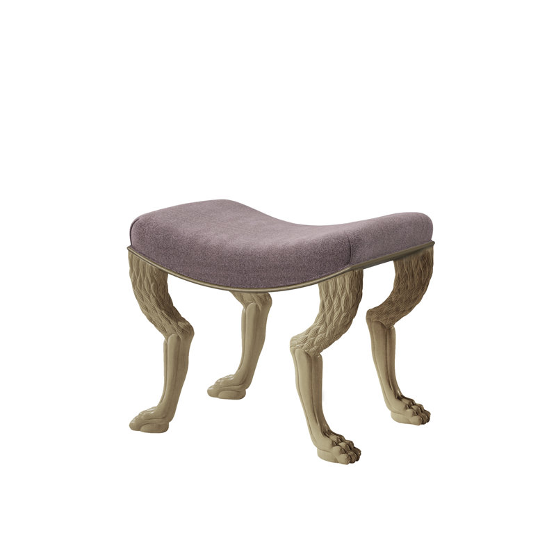 Nob Solid Wood Accent Stool, Dune, Gray 1359-95