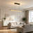 1 - Light Black LED Modern Dimmable Glass Kitchen Island Pendant With Remote Control