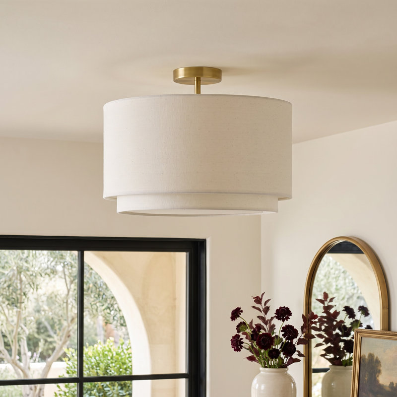 Finley Poly-Blend Semi Flush Mount