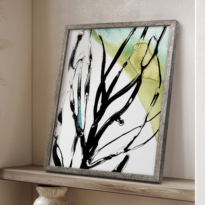 «No Deckle Tropical Moderne», reproduction encadrée en bois massif, H 11 po x l 9 po