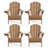 HDPE Outdoor Adirondack Foldable Chair Set Fire Pit Chair with Cup Holder-282260871