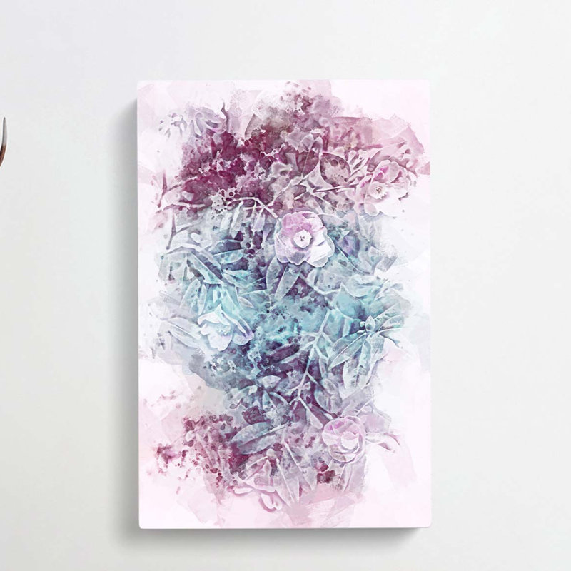 Pretty Flowers Abstract Art - Wrapped Canvas, 76cm H x 50cm W x 3cm D
