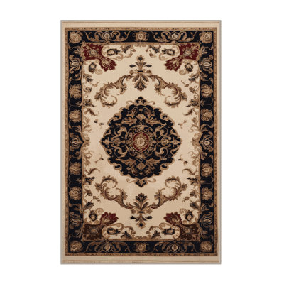 Machine Washable French Brown Area Rug