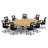 Rectangle 9 Person 80'' L Training Table and Chair Set with Cable Management-86134229