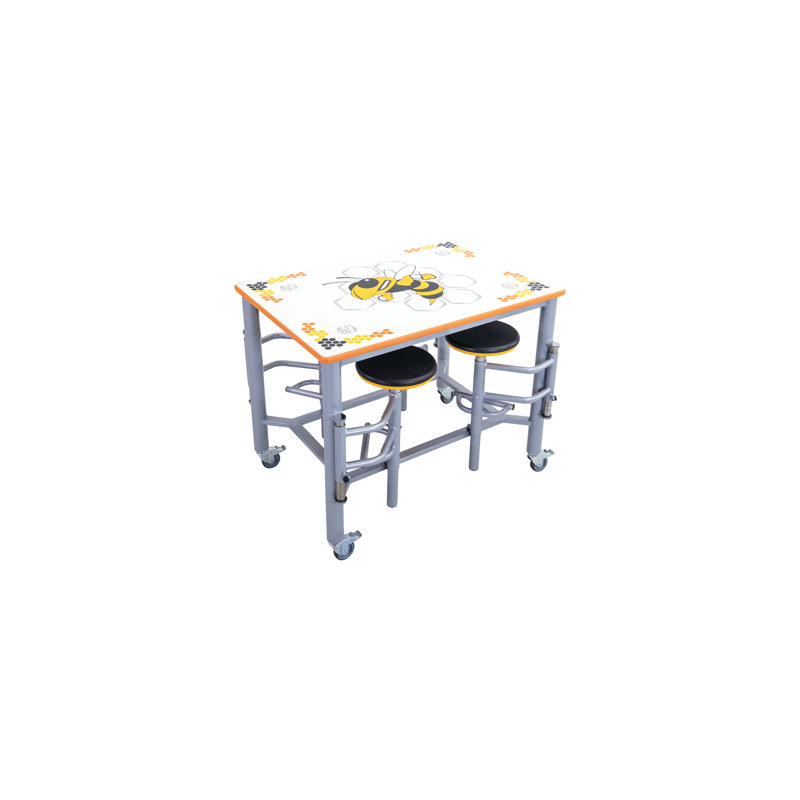 Table de tabouret mobile - Table haute de collaboration de groupe