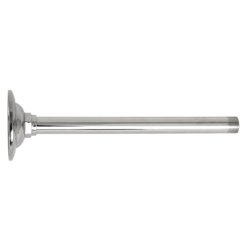 Bras de douche de plafond avec bride, Chrome poli