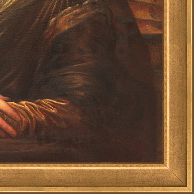 «Mona Lisa» par Leonardo Da Vinci, reproduction d'art sur toile tendue, H 33,5 po x l 29,5 po x P 2 po, Encadrement doré