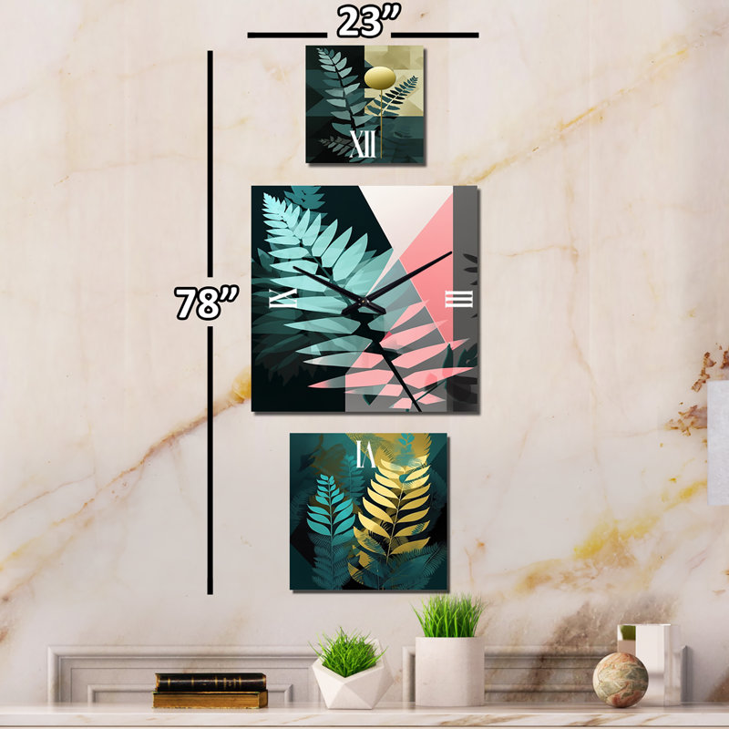 Horloge murale en métal Tamyia