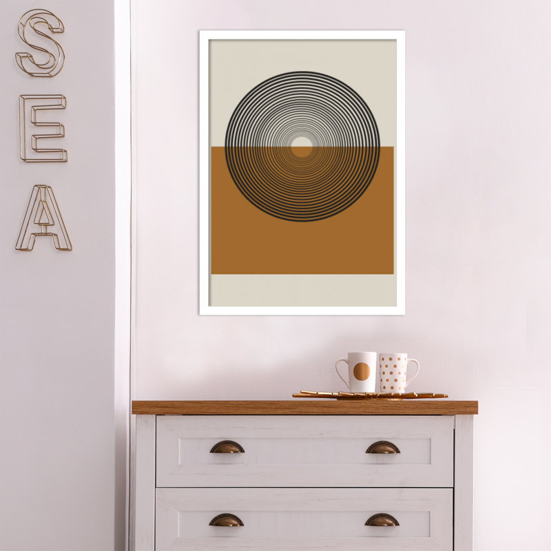 Retro Landscape by The Miuus Studio, Black, 25" H x 18" W x 1" D