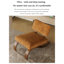 Fauteuil d'appoint en chenille de style Mid-Century en acier au carbone, fauteuil simple caramel avec base incurvée pour le salon