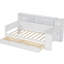 Lit de jour en bois blanc antique avec rangement et bureau efficaces, bureau multifonctionnel simple-174720160
