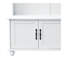 Arbre d'entrée de style moderne avec armoire de rangement et 2 grands tiroirs, banc de vestibule Widen avec 5 crochets à manteau, blanc-571807601