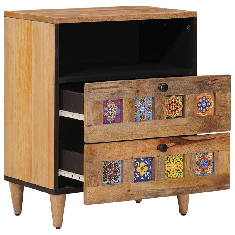 50cm W Solid Wood Bedside Table