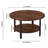 Lucylla Single Round Coffee Table with 2-Tier Storage-815613820