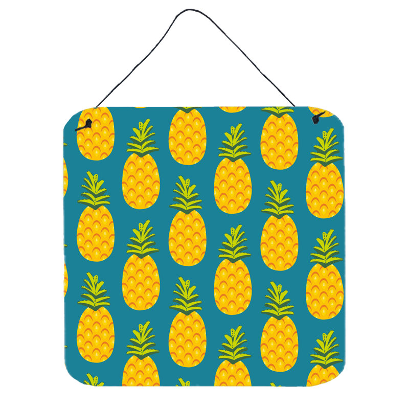 Décoration murale ananas, Bleu sarcelle