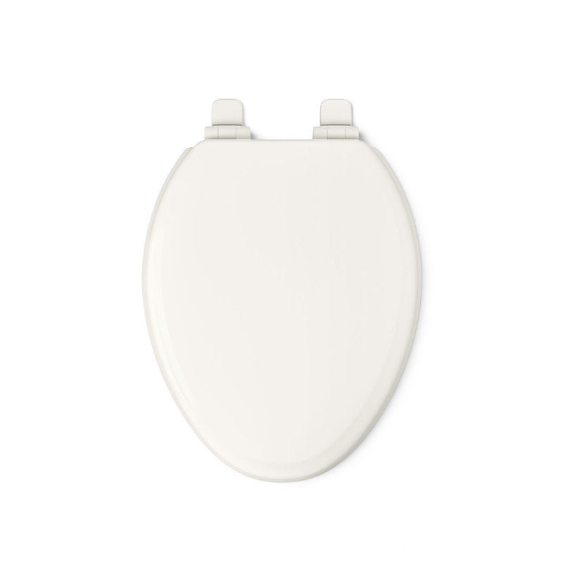 Ridgewood Quiet-Close Compression-Molded Wood Toilet Seat, Biscuit, Elongated