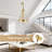 2 - Light Modern Shaded Drum Chandelier , Adjustable Height Pendant Light For Dining Room, Living Room, Foyer