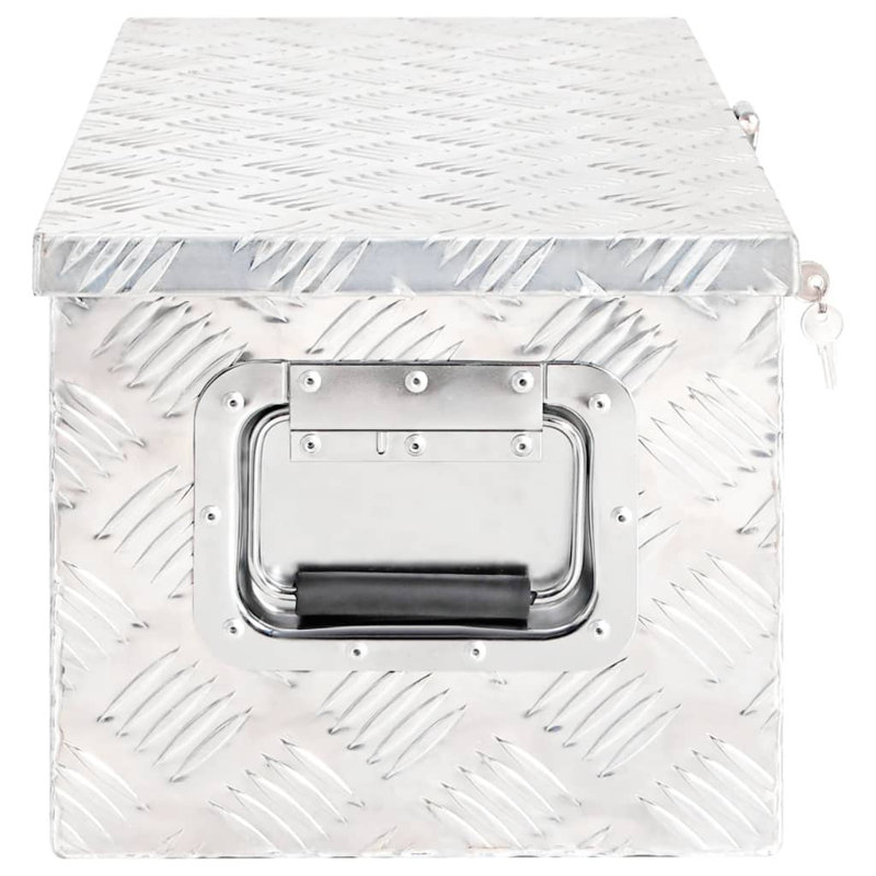VidaXL Decorative Bin, Silver, 31cm H x 70cm W x 27cm D