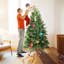 Arbre de Noël de 7,5 pi avec 1599 pointes en PE + PVC - Arbre de Noël plein corps avec branches articulées, assemblage facile, support en métal stable, décoration de Noël vert classique-108240763