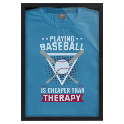  T Shirt Frame - 13.5x20 Frame with Shatter-Resistant Glass and Folding Insert - Black