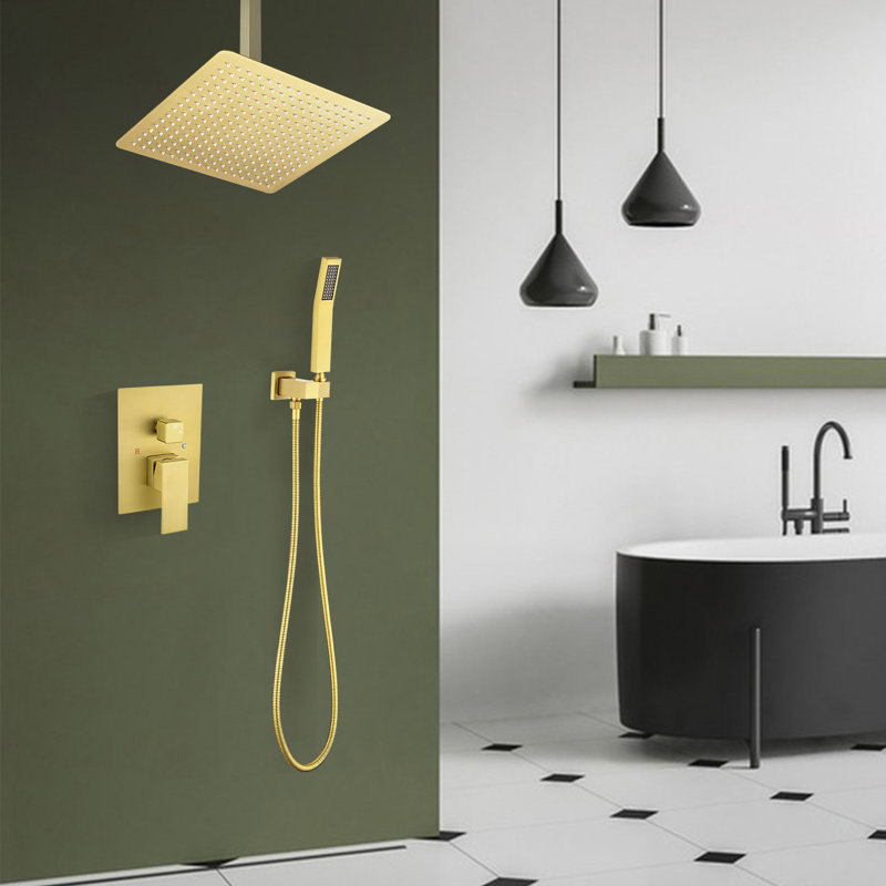 Shower System, Brushed Gold