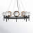 Ryian 8 - Light Wagon Wheel Chandelier