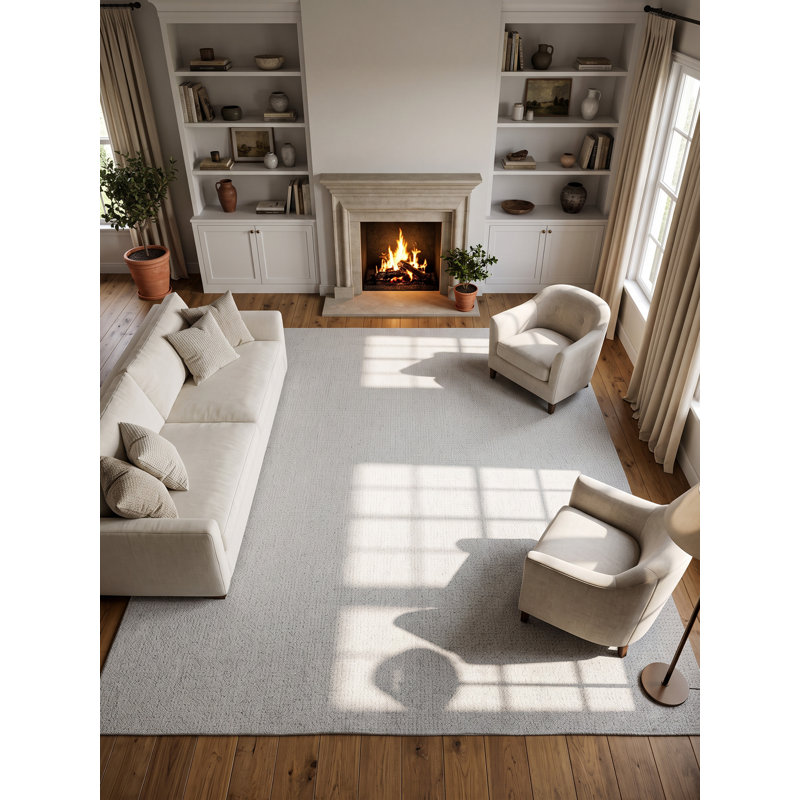 Bindi Rectangle Area Rug in Off White, Rectangle 5' x 8'