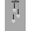 Lustre réglable élégant, structure en métal avec capuchon en verre, 11,8 po de diamètre x 5,9 po de hauteur | 3 x douilles E27 (40 W maximum) | Design moderne blanc et noir, pour la salle à manger et les espaces de vie, indice de protection IP20-316531729-316531736-316531742