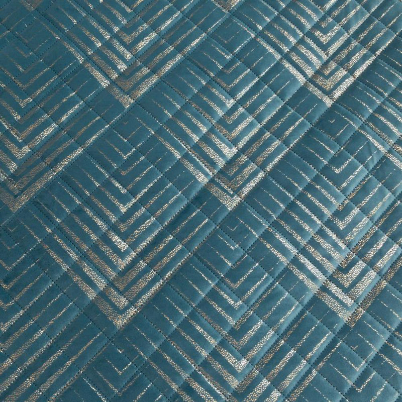 Balazuc Damask Bedspread, W170 x L210cm, Turquoise