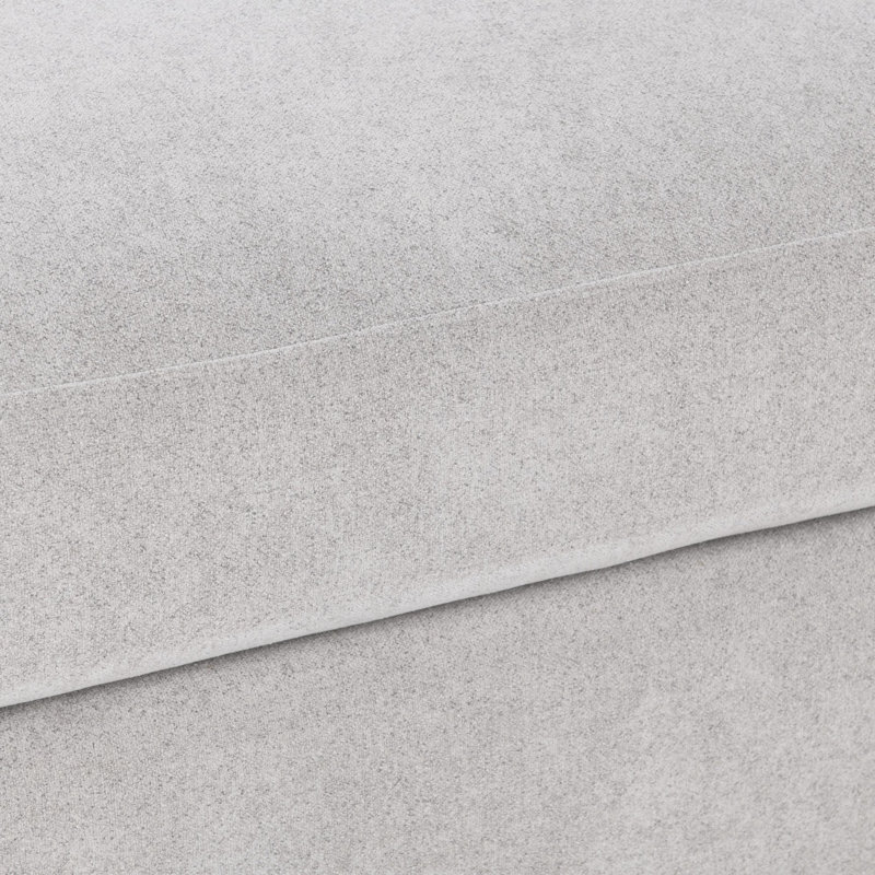 Audrey Upholstered Ottoman, Elite Gray Performance Upholstery