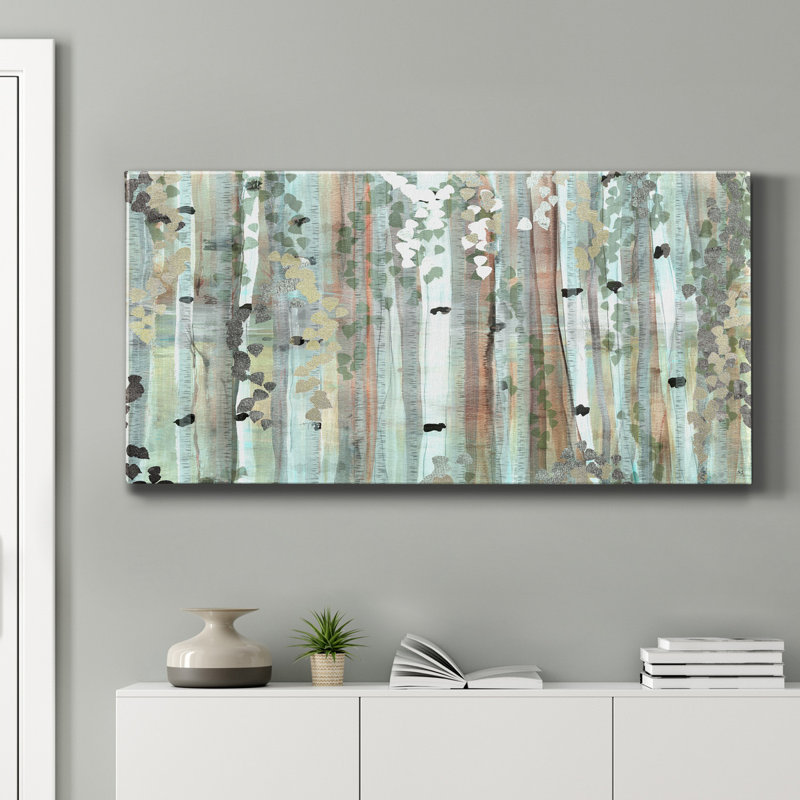 " Spring Birch Meadow " Print, 40" H x 20" W 1.5" D