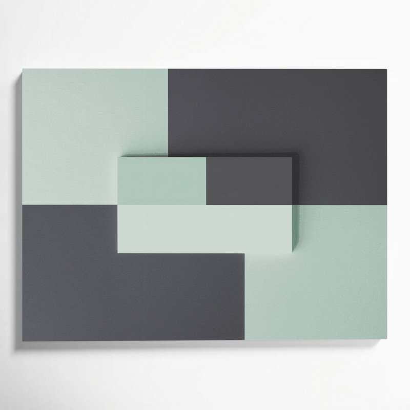 Art mural sur toile gris minimalisme, H 20 po x l 30 po