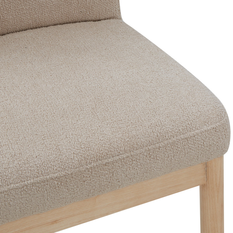 Chaise Connie, Tissu bouclé avoine
